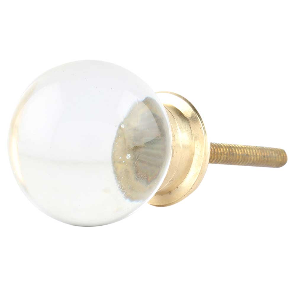 Clear Round Small Glass Cabinet Knob